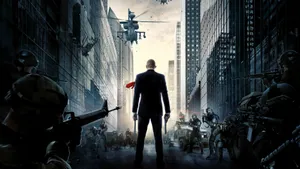 Hitman Full 4k Targeted By Soldiers Wallpaper