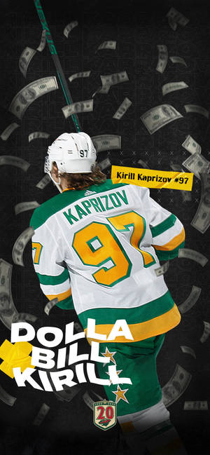 Hockey Superstar - Kirill Kaprizov In Action Wallpaper