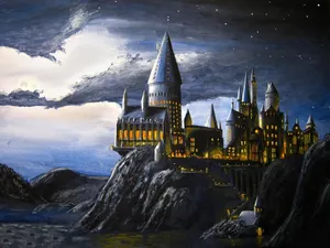Hogwarts Castle Dark Art Wallpaper
