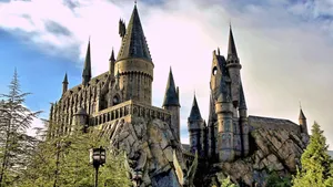 Hogwarts Castle Facade Wallpaper
