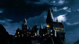 Hogwarts Castle Skyline Night Wallpaper
