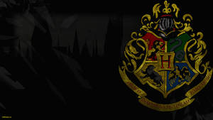 Hogwarts Houses With Campus Silhouette Harry Potter Ipad Wallpaper