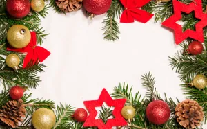 Holiday Christmas Border Wallpaper