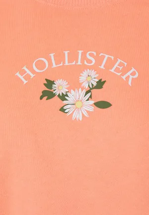 Hollister Three White Flower Illustration Wallpaper