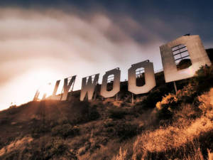 Hollywood Sign Vintage Filter Wallpaper