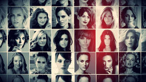 Hollywood Women Celebrities Collage Wallpaper