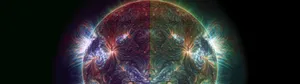 Holographic Circle Space Wallpaper