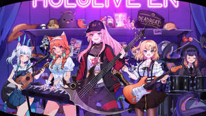 Hololive En Band Poster Wallpaper