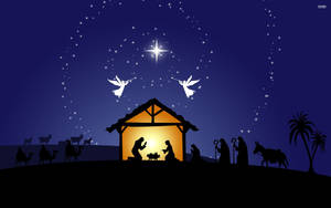 Holy Family Holy Night Wallpaper