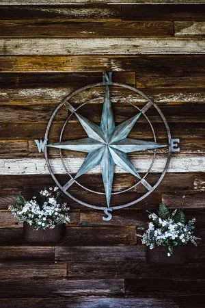 Homely Compass Wall Decor Wallpaper