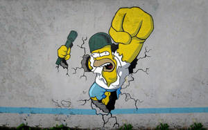 Homer Simpson Graffiti Wallpaper