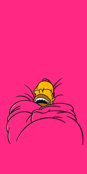 Homer Simpson Pink Aesthetic Wallpaper