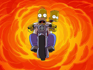 Homer Simpson With Bart Simpson Wallpaper