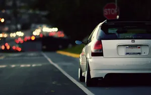 Honda Car Rear View Wallpaper