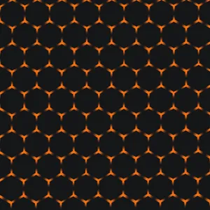 Honeycomb Black And Orange Wallpaper