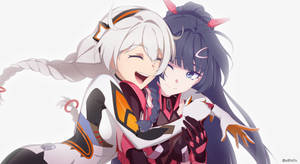 Honkai Impact Kiana Hugging Mei Wallpaper