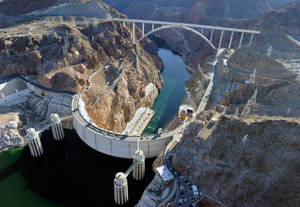 Hoover Dam Aerial Shot Wallpaper