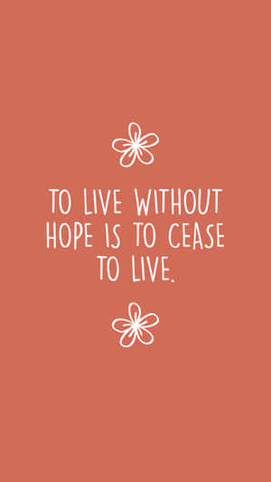 Hope Quote In Salmon Orange Background Wallpaper