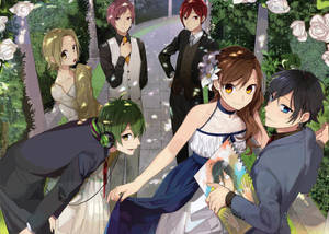 Horimiya Characters In Formal Attires Wallpaper