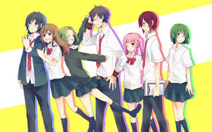 Horimiya Characters In Uniform Wallpaper