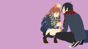 Horimiya Couple Vector Art Wallpaper
