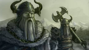 Horned Helmet Viking Warriors Wallpaper