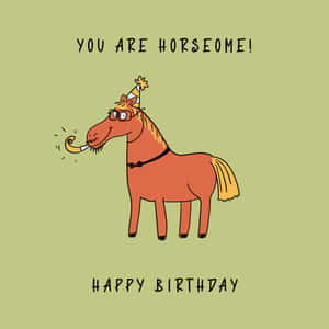 Horseome Happy Birthday Greeting Wallpaper