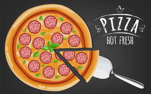 Hot Fresh Pizza Art Wallpaper