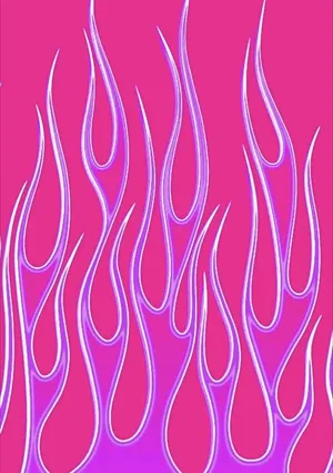 Hot Pink Baddie Flames Wallpaper