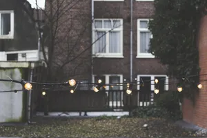 House Building Lantern Lights Wallpaper