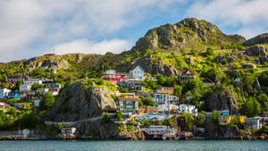 Houses On The Hillside Wallpaper