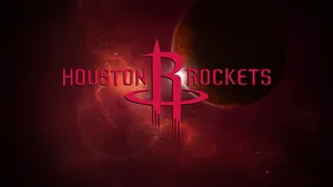Houston Rockets Red Moon Art Wallpaper