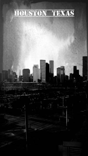 Houston Texas Grunge Art Wallpaper