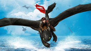 How To Train Your Dragon Hiccup Riding Toothless Wallpaper