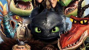How To Train Your Dragon Toothless And Friends Wallpaper