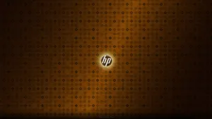 Hp Classic Golden-brown Logo Wallpaper