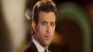 Hrithik Roshan Dark Maroon Suit Wallpaper