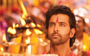 Hrithik Roshan Red Paint On Forehead Wallpaper