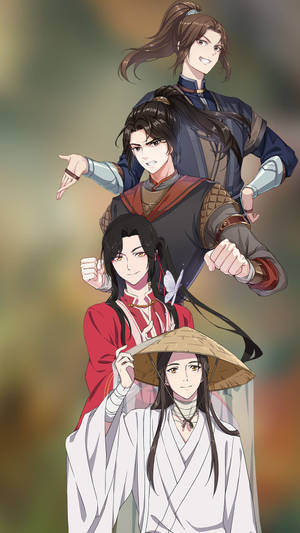 Hua Cheng And Xie Wearing Hat Wallpaper