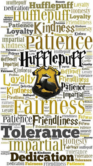 Hufflepuff Crest And Traits Wallpaper