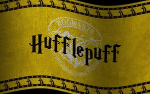 Hufflepuff In Yellow Fabric Wallpaper