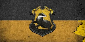Hufflepuff Logo Wall Texture Wallpaper