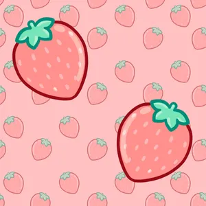 Huge Pastel Strawberry Art Wallpaper