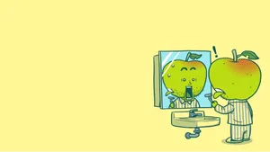 Humor Green Apple Wallpaper