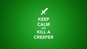 Humorous Minecraft Meme Green Wallpaper