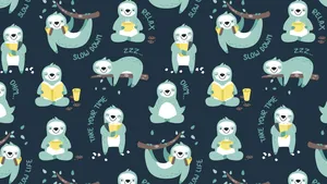 Humorous Sloth Poster Wallpaper