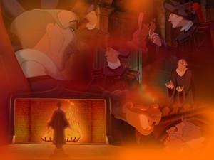 Hunchback Of Notre Dame Frollo Collage Wallpaper
