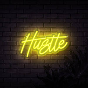 Hustle In Neon Yellow Wall Print Wallpaper