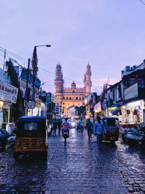 Hyderabad Street Walk Wallpaper