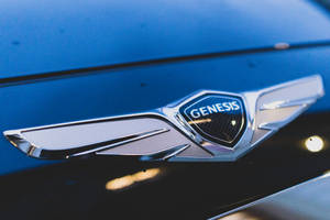Hyundai Genesis Logo On Hood Wallpaper